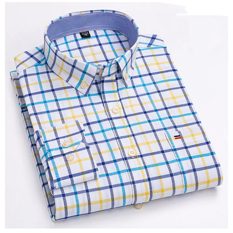 Oxford Cotton Casual Shirt Business - Рубашка мужская с длинным рукавом, хлопок