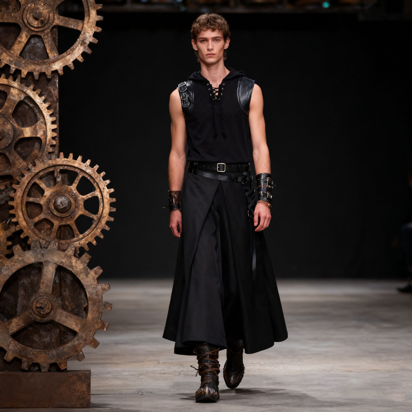 Medieval Gothic Lace Up Pirate Shirt - Мужские средневековые пиратские рубашки с шнуровкой,
