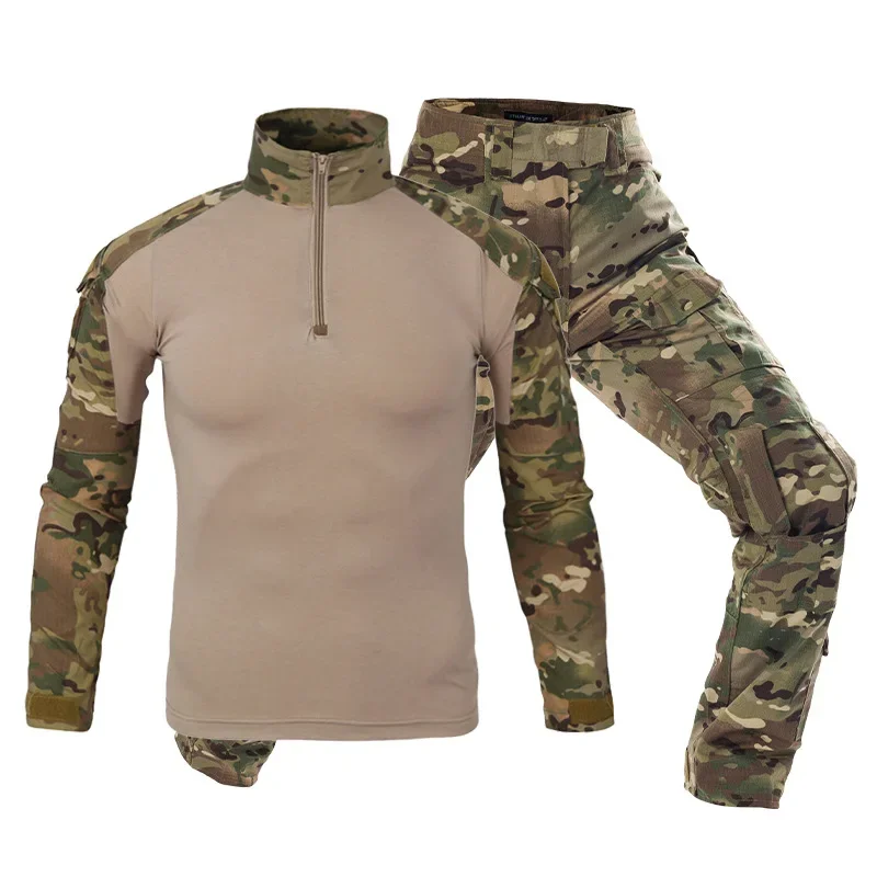 Tactical Military Shirt Cargo - Мужской тактический боевой комплект: черный военный