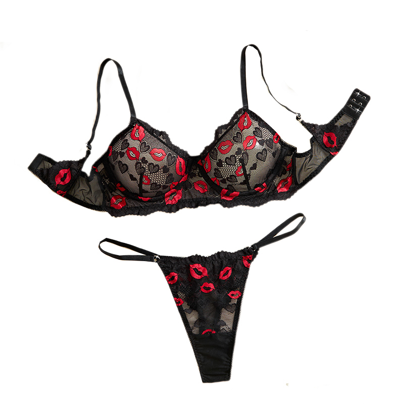 Underwear - Прозрачное кружевное нижнее белье, сексуальный комплект