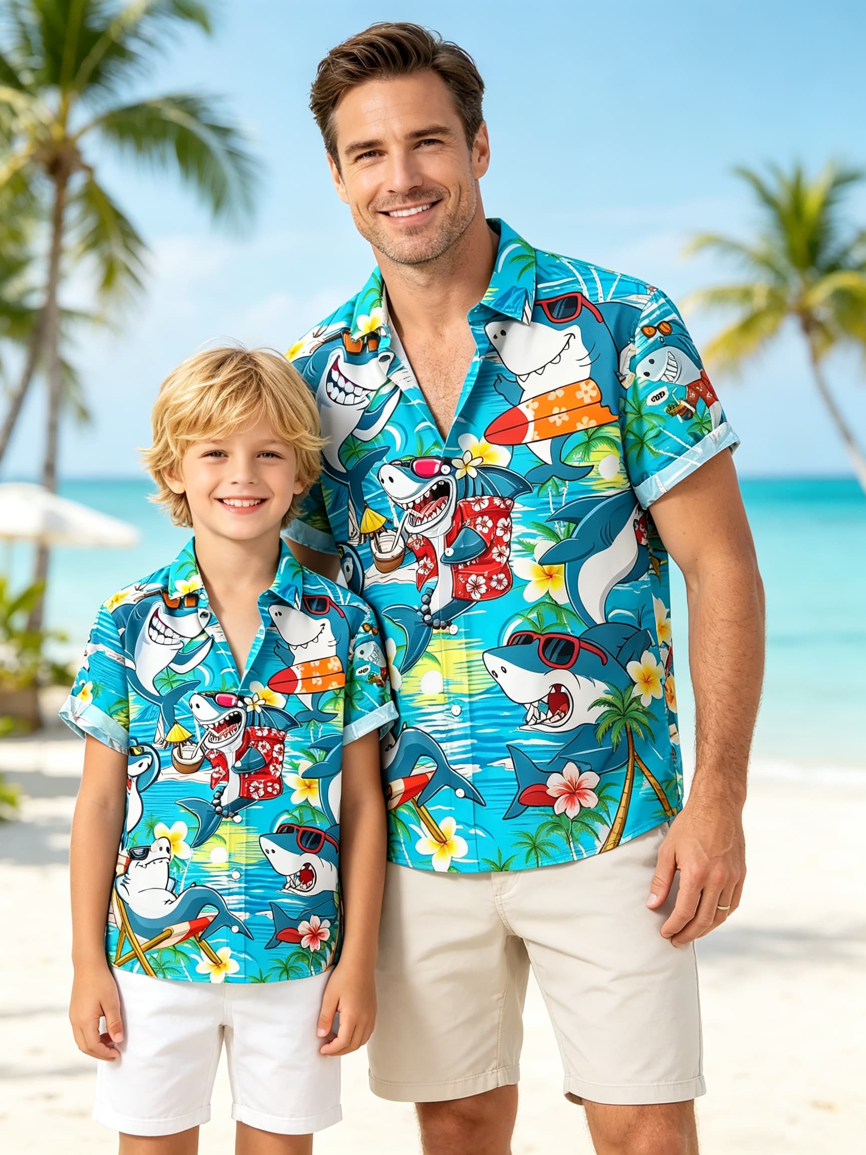 Vintage Hawaiian Floral Shirt - Мужская, женская и детская винтажная гавайская