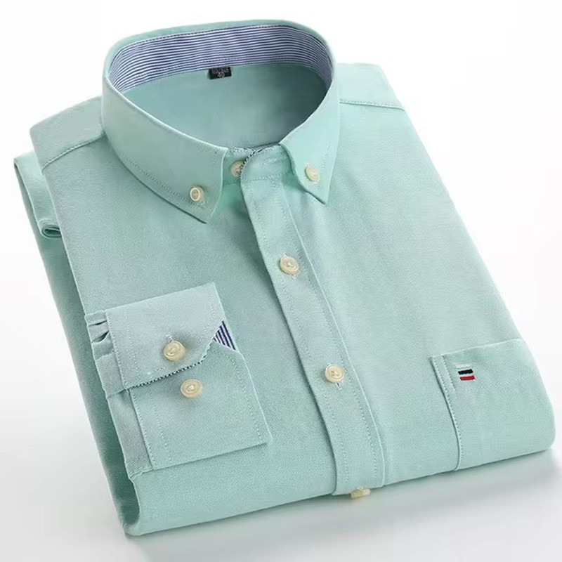 Рубашка мужская с длинным рука – обзор и цена Oxford Cotton Casual Shirt Business