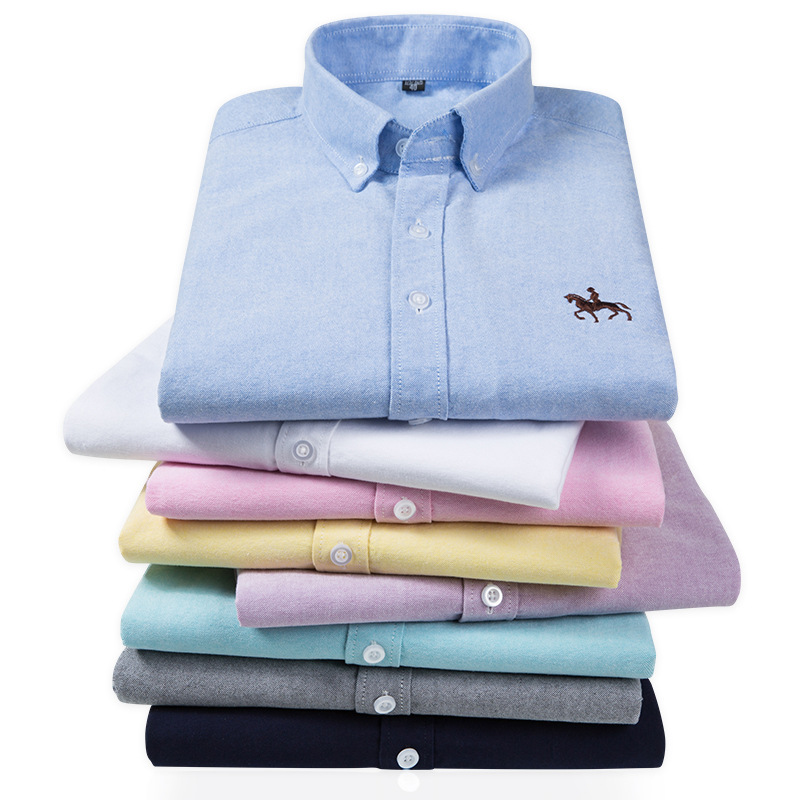 Новая мужская рубашка-оксфорд  – обзор и цена Oxford Cotton Casual Shirt Business