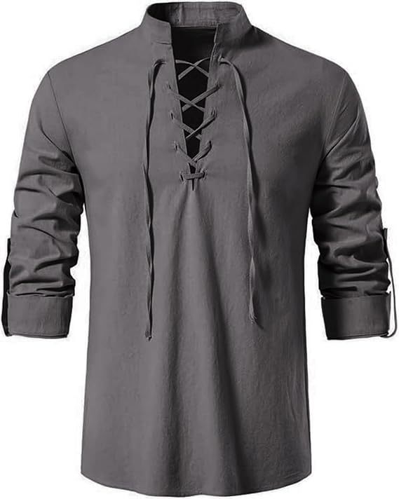 Мужская пиратская рубашка в ст – обзор и цена Medieval Gothic Lace Up Pirate Shirt