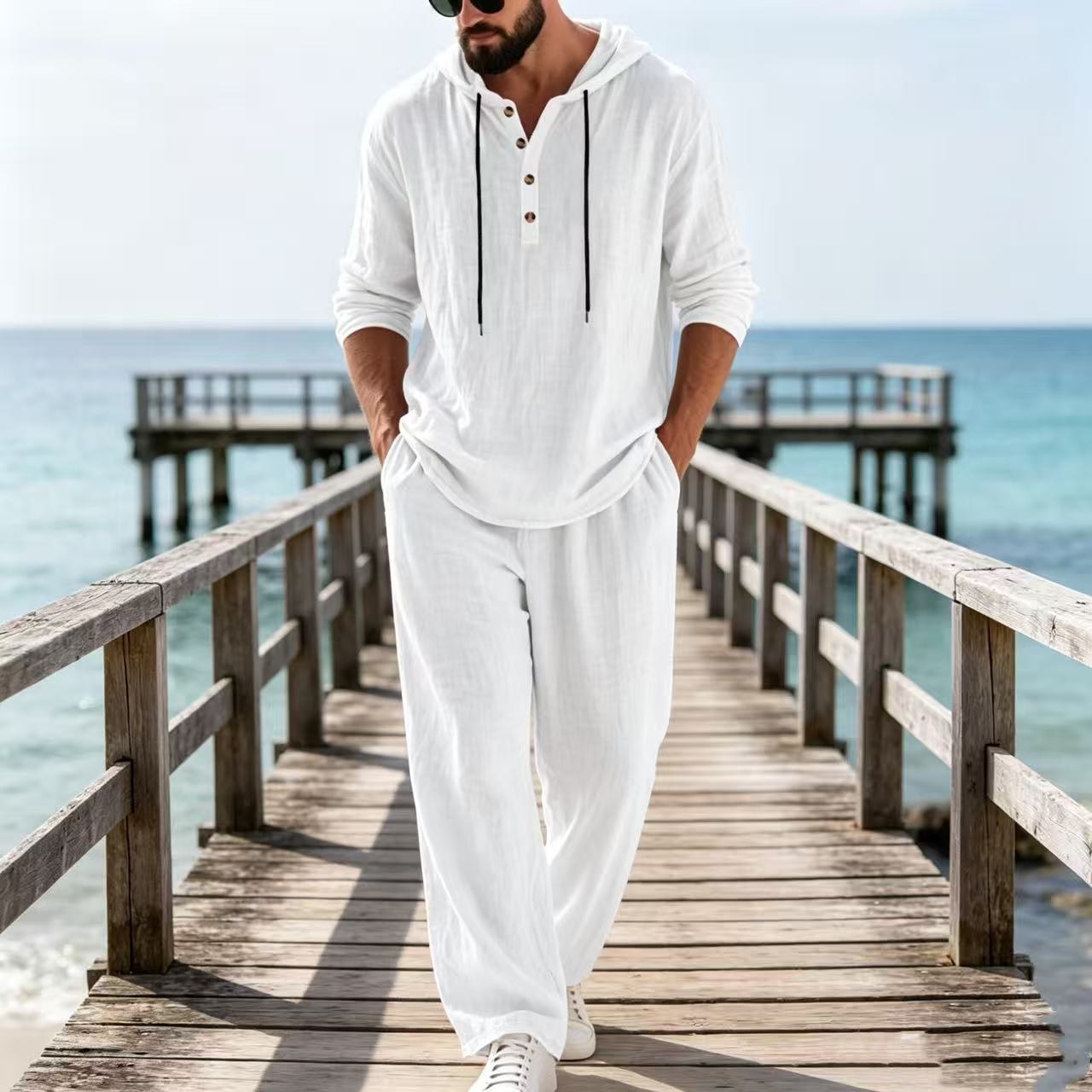 Мужской повседневный костюм из – обзор и цена Mens Linen Shirt Long Sleeve