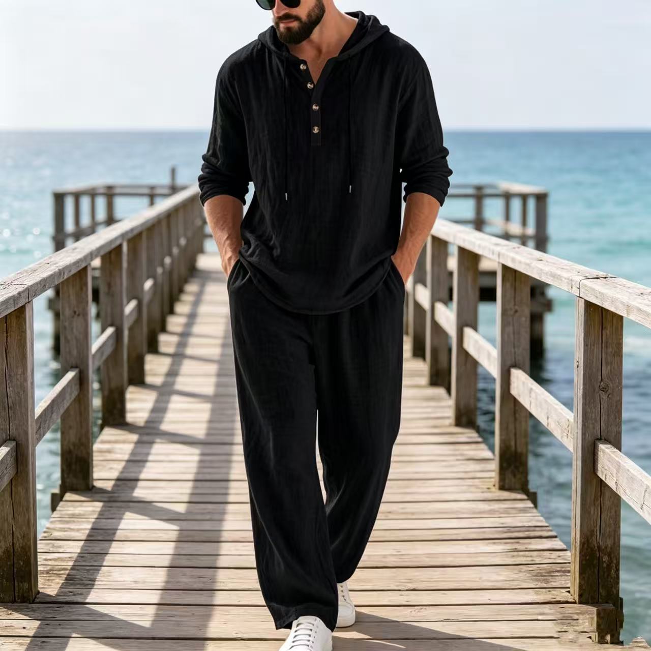 Мужской повседневный костюм из – обзор и цена Mens Linen Shirt Long Sleeve
