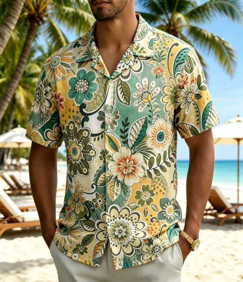 Мужская винтажная рубашка в ст – обзор и цена Vintage Hawaiian Floral Shirt