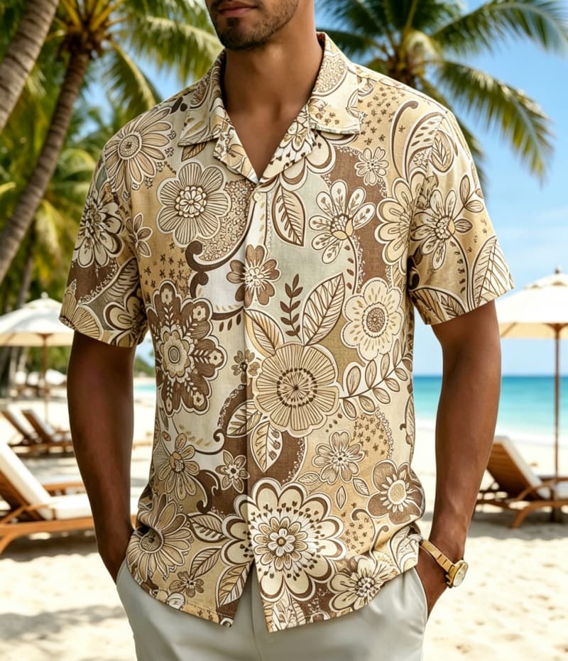 Мужская винтажная рубашка в ст – обзор и цена Vintage Hawaiian Floral Shirt