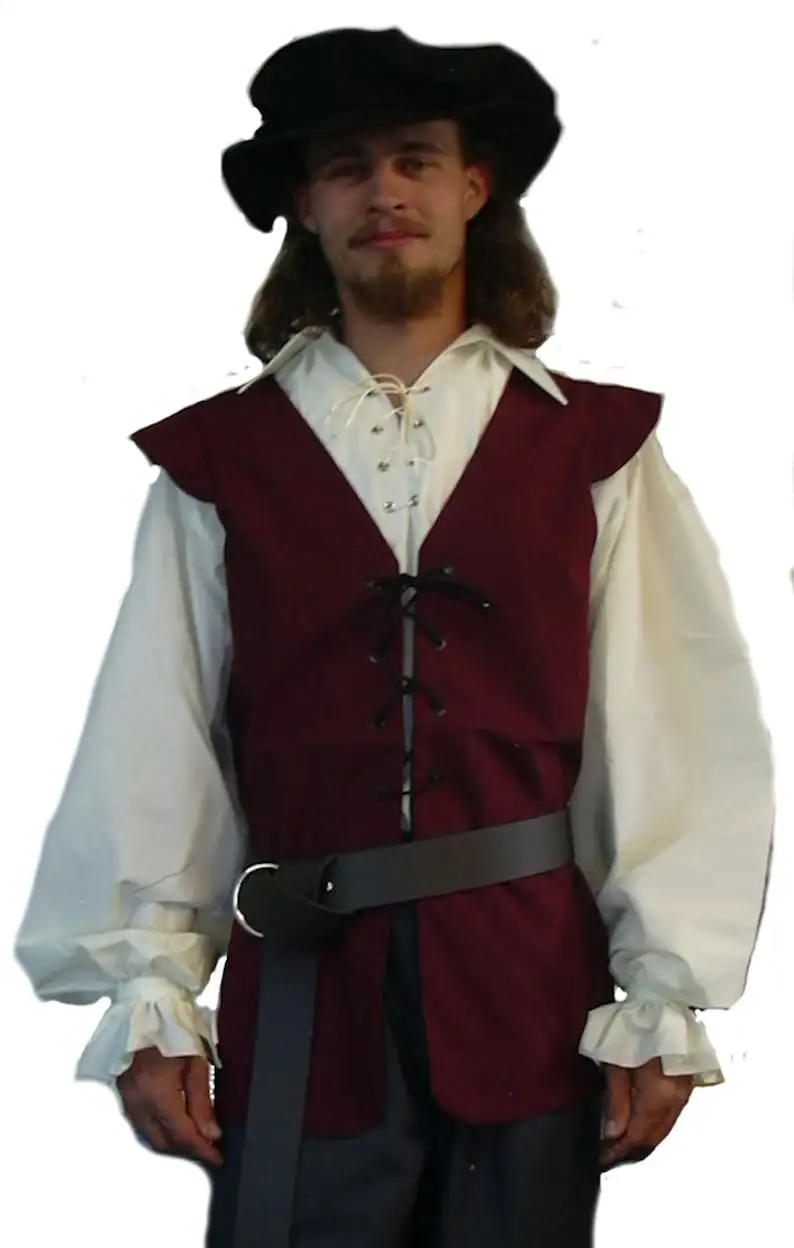 Средневековые рубашки с рюшами – обзор и цена Medieval Gothic Lace Up Pirate Shirt