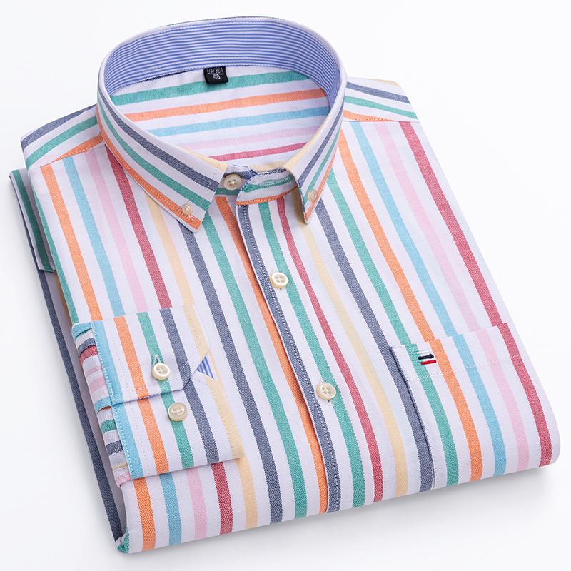 2024 Модная мужская рабочая де – обзор и цена Oxford Cotton Casual Shirt Business
