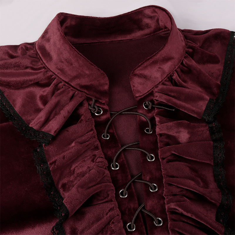 Рубашка мужская с оборками и р – обзор и цена Medieval Gothic Lace Up Pirate Shirt