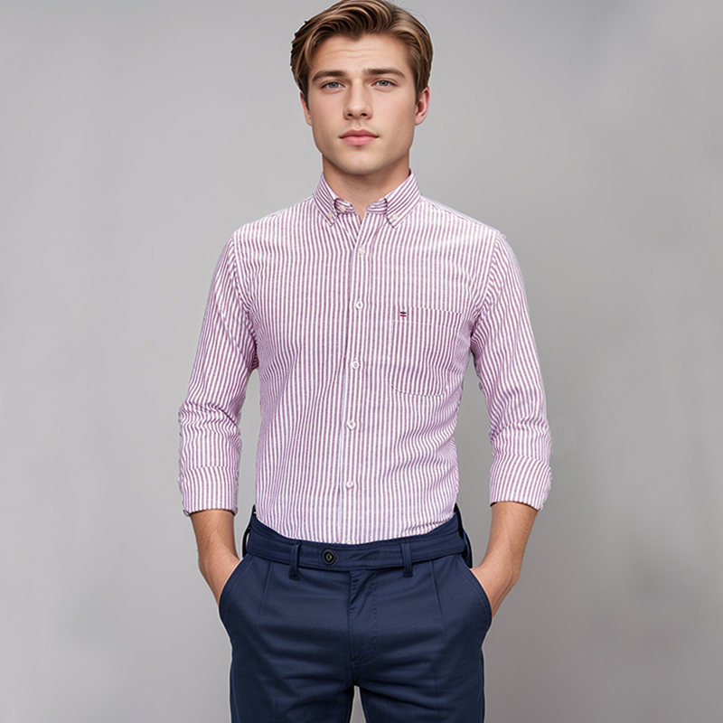Мужская рубашка из 100% хлопка – обзор и цена Oxford Cotton Casual Shirt Business
