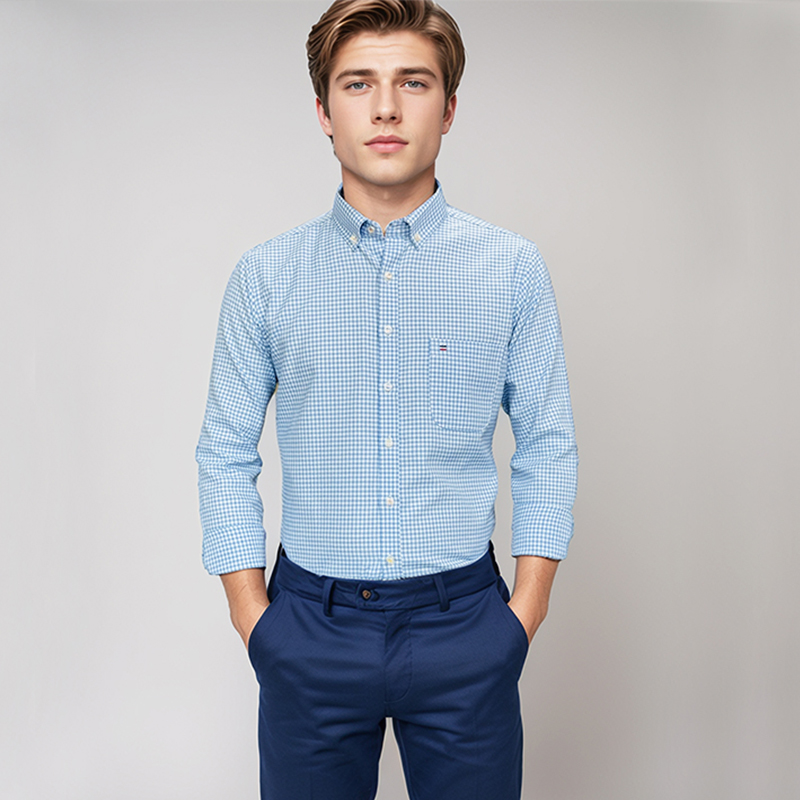 Мужская рубашка из 100% хлопка – обзор и цена Oxford Cotton Casual Shirt Business