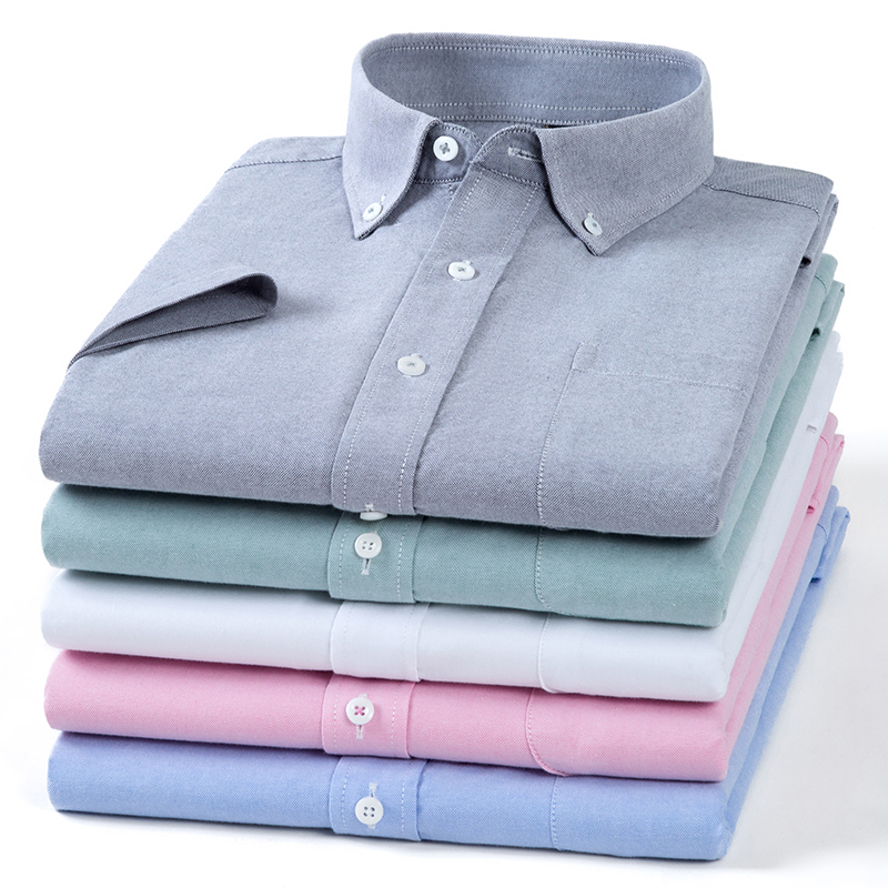 Летние мужские рубашки высоког – обзор и цена Oxford Cotton Casual Shirt Business
