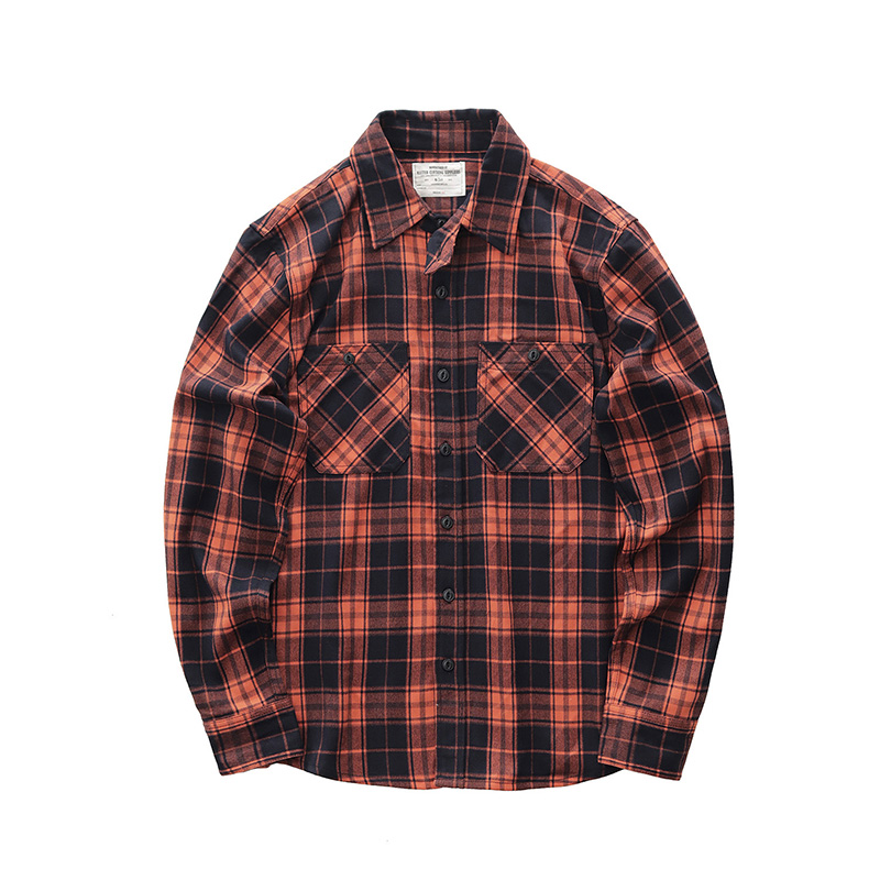 Осенняя новая японская ретро 3 – обзор и цена Flannel Plaid Shirt Heavy Weight
