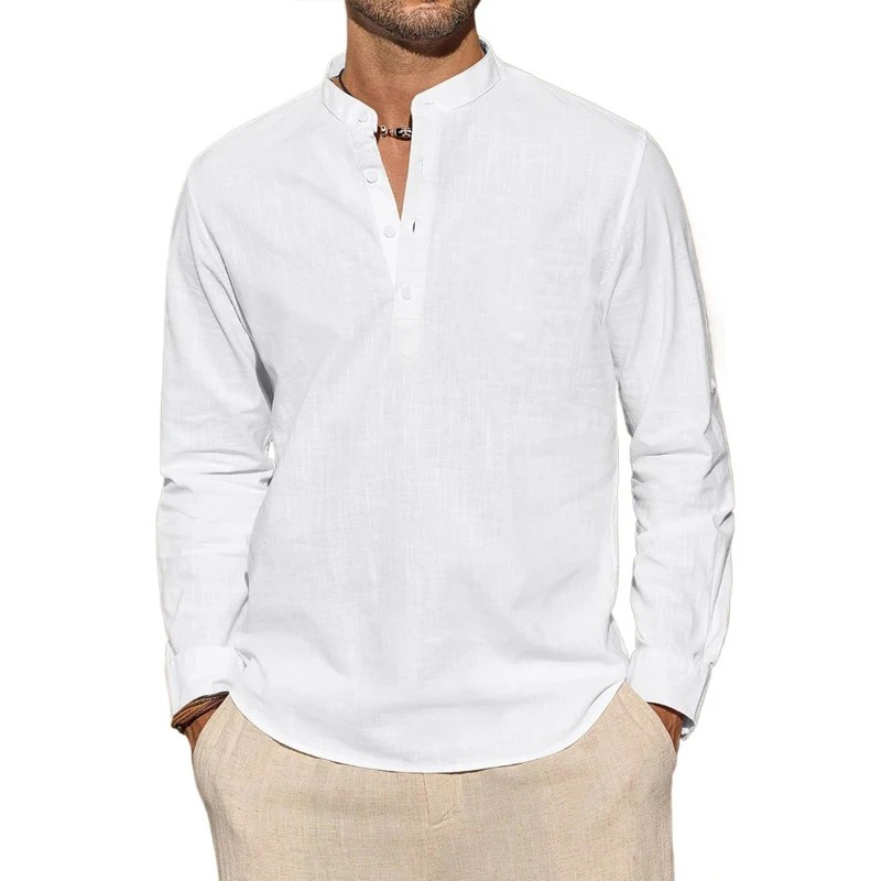 Мужские футболки с длинным рук – обзор и цена Mens Linen Shirt Long Sleeve