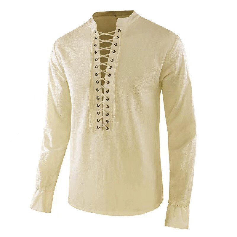 Мужская рубашка в стиле Ренесс – обзор и цена Mens Linen Shirt Long Sleeve